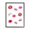 Stupell Industries Expressive Seductive Lips Red Lipstick Shades Framed Giclee Art